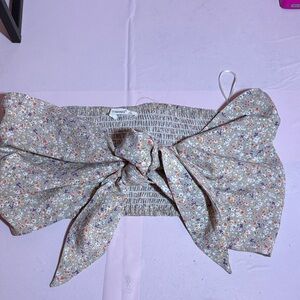 Timing Floral Bow Tube Top